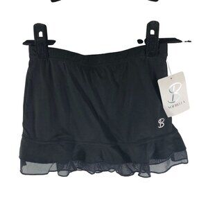 Sofibella Girls' Ruffle Tennis Skort Black M